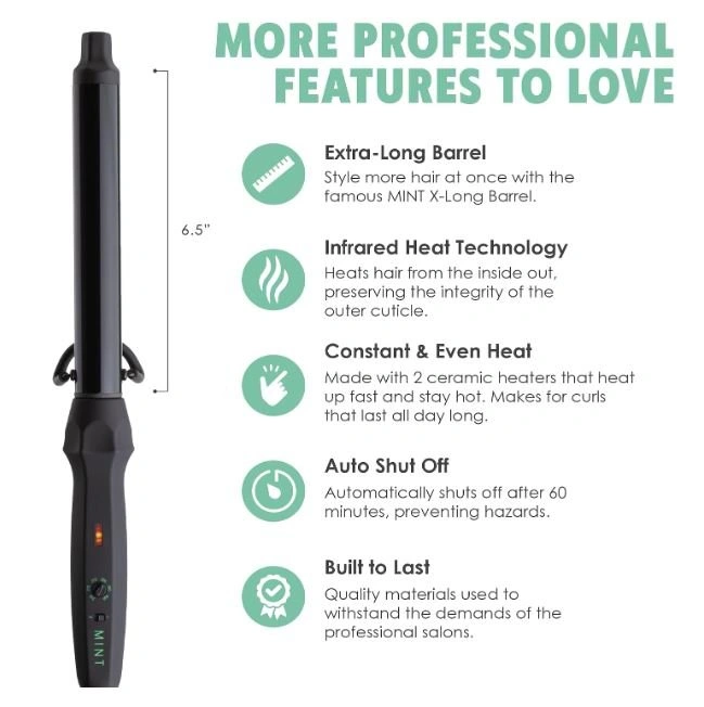 MINT Professional Clamp-Free Curling Wand 1.25 Inch - photo 5