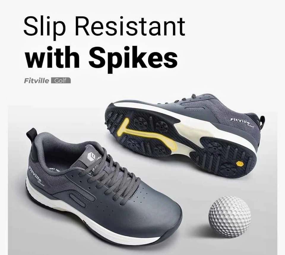 FitVille Men's Professional Golf Shoes - Size 10.5 W