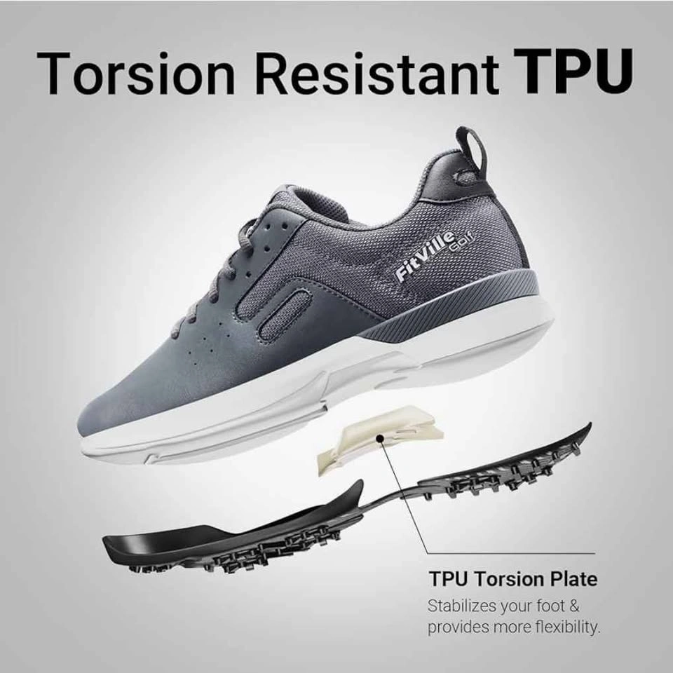 FitVille Men's Professional Golf Shoes - Size 10.5 W - photo 4