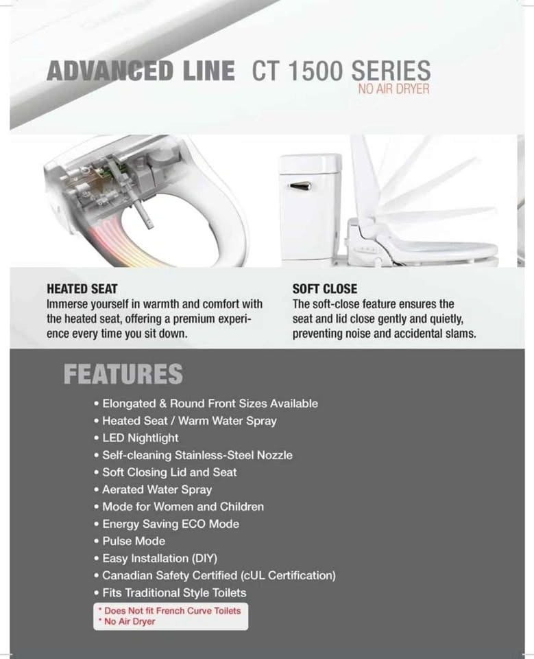 CLEANTOUCH CT-1500 Electronic Bidet Toilet Seat - photo 5