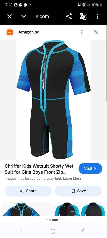 Chriffer Kids Wetsuit Shorty 2mm Neoprene Thermal - photo 2