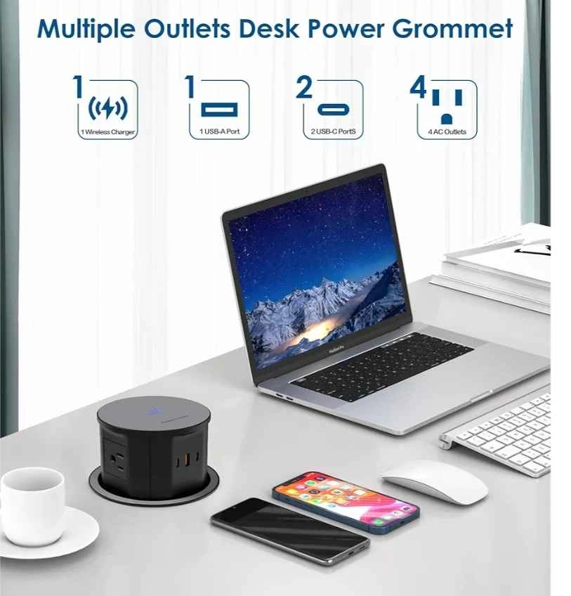 New Pop up Outlet for Countertop with 15W Wireless 65W USB C - photo 2