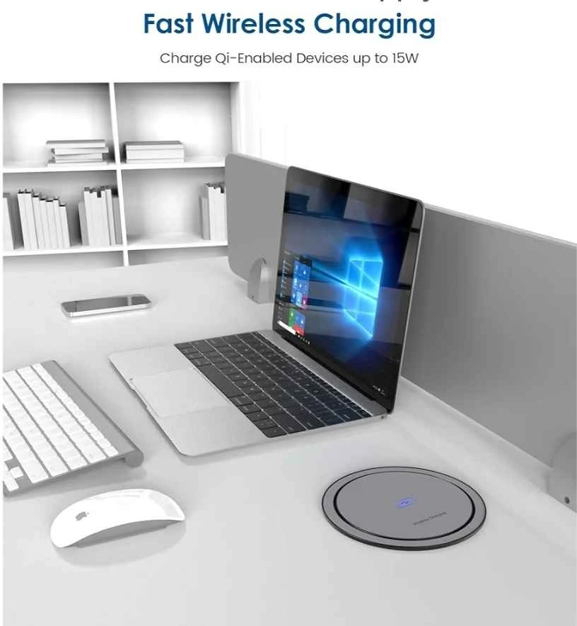 New Pop up Outlet for Countertop with 15W Wireless 65W USB C - photo 5