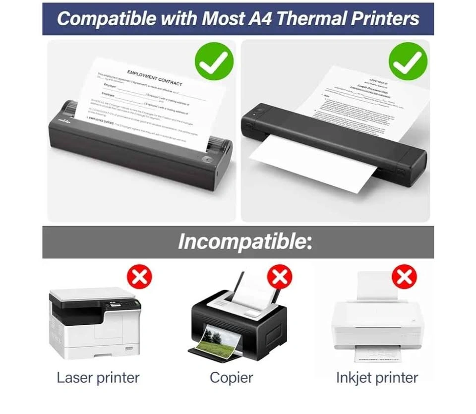 New 100 Sheets Foldable Thermal Paper A4 - photo 3