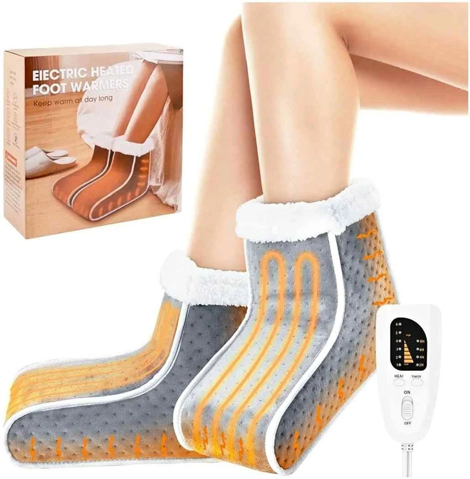 Brand New Electric Foot Warmer, Soft Heated Washable Slippers