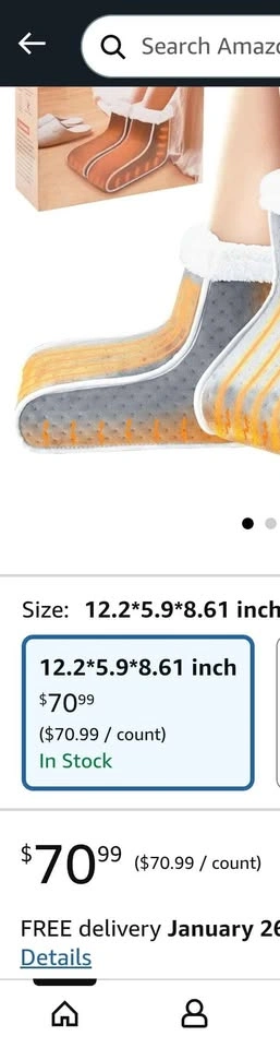 Brand New Electric Foot Warmer, Soft Heated Washable Slippers - photo 2