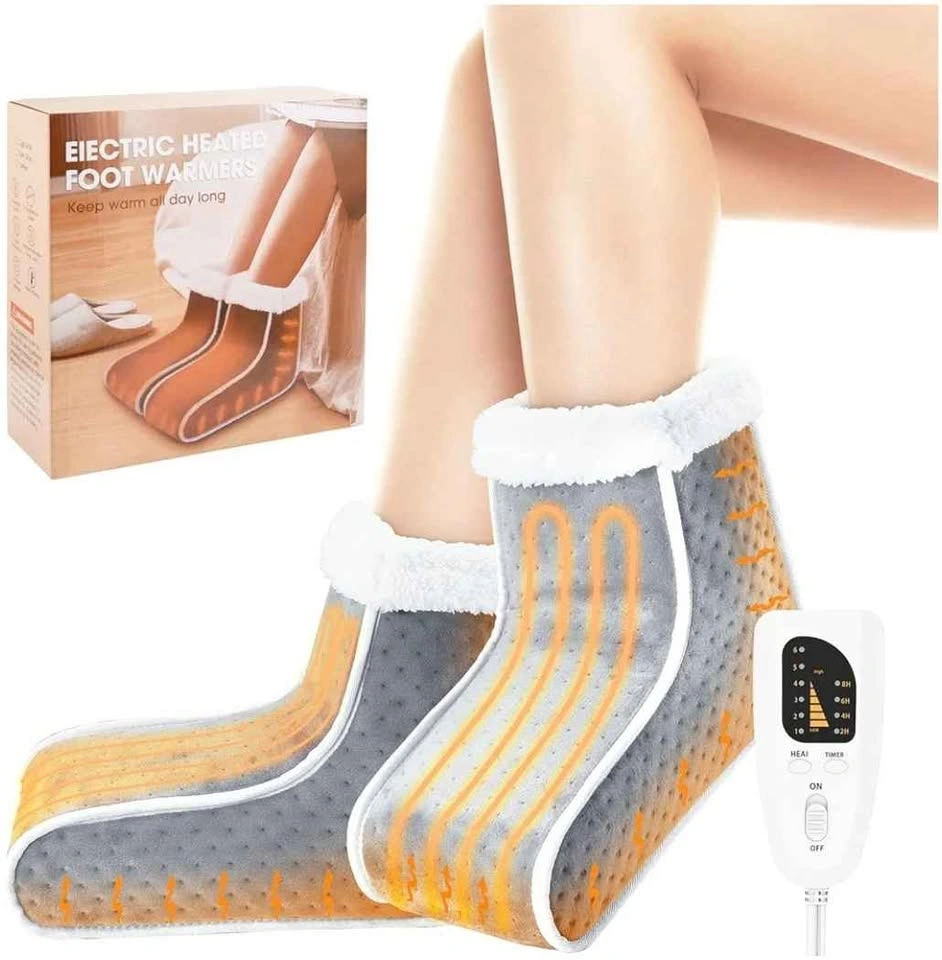 Brand New Electric Foot Warmer, Soft Heated Washable Slippers - photo 3