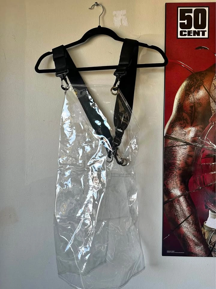 Clear PVC Apron with Adjustable Straps