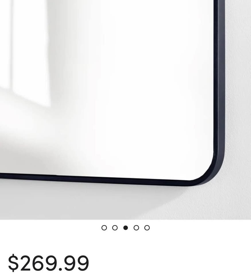 65x95cm Black Accent Mirror by RE/FINE™ - photo 2