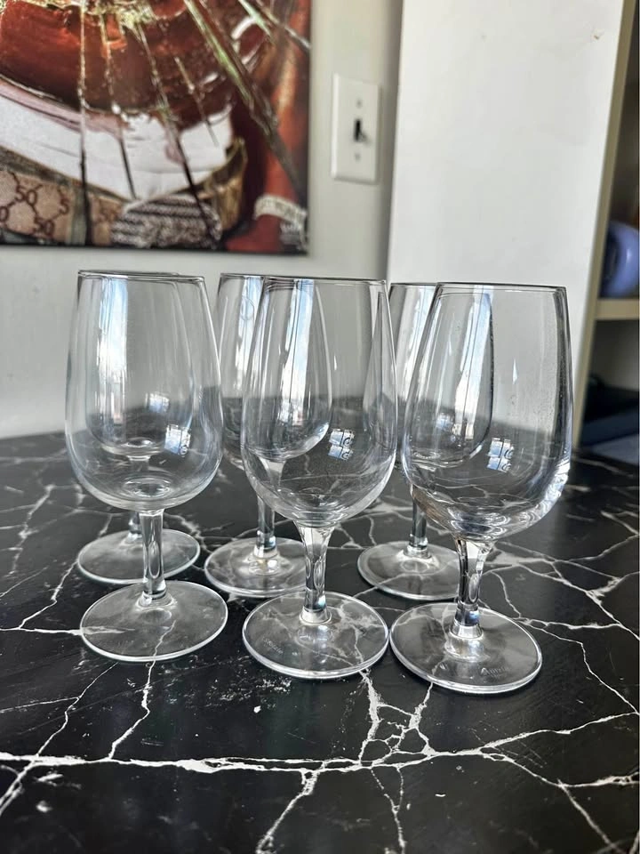 Set of 6 Stölzle Lausitz Crystal Wine Tasting Glasses