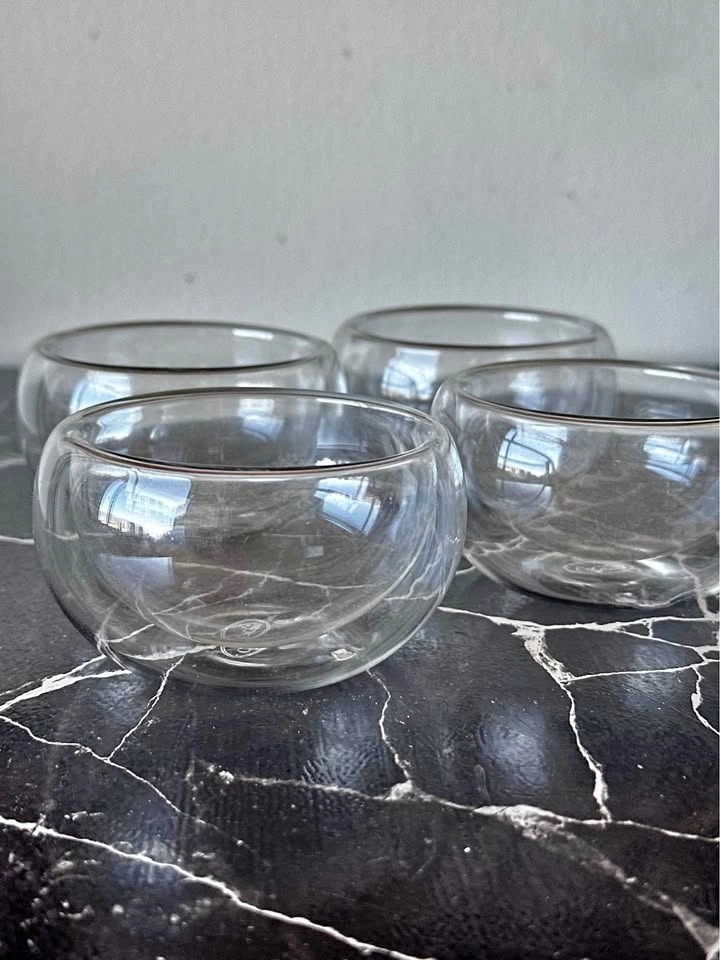 Small glass tea cups (4)