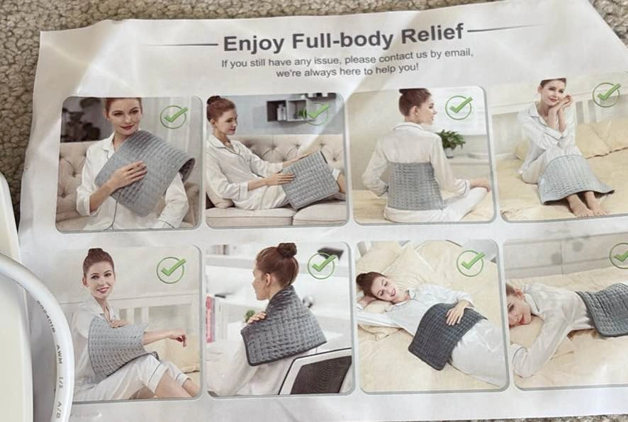 Pink heating pad 24*12 inches - photo 2