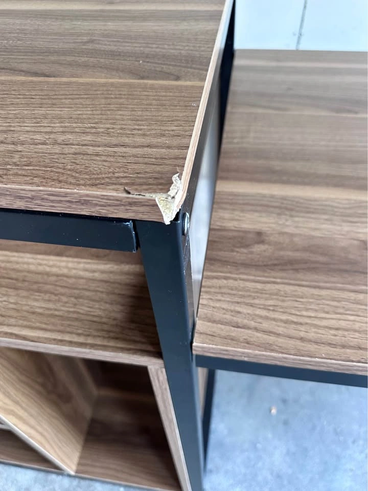 Large 6ft Modern Computer Desk with Shelves – Sturdy & Good Cond - photo 3