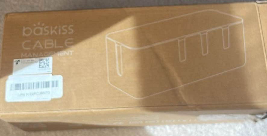 Baskiss Cable Management Box, 12"x5"x4.5" with Wood Lid - photo 2