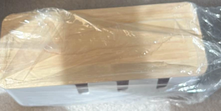 Baskiss Cable Management Box, 12"x5"x4.5" with Wood Lid - photo 3