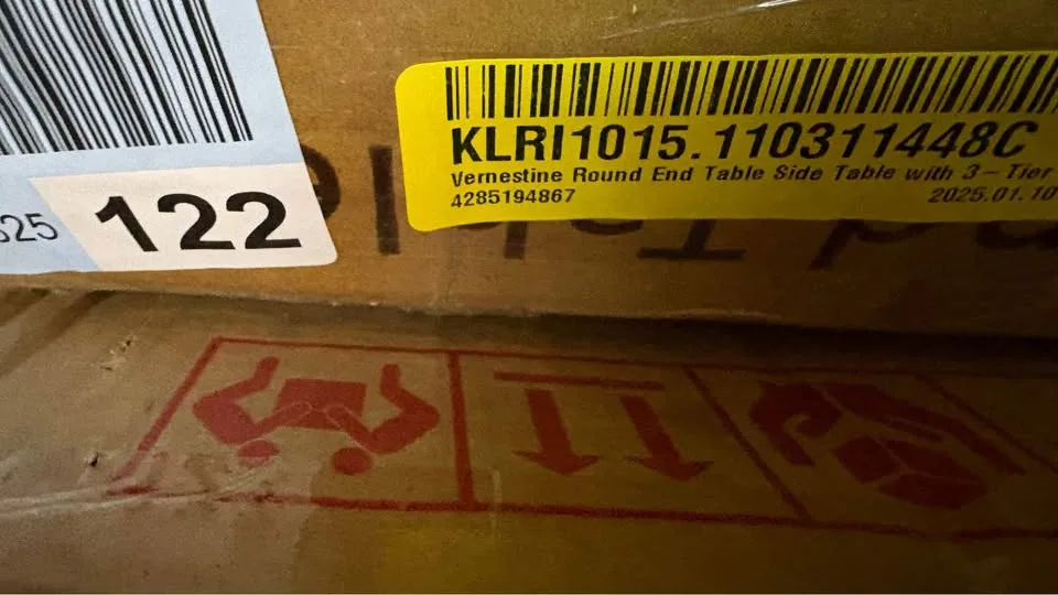 Vernestine Round End Table Side Table with 3-Tier Shelves image indicator(4)