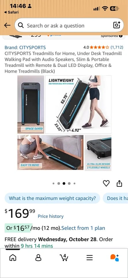 CITYSPORTS Under Desk Treadmill Walking Pad - photo 3