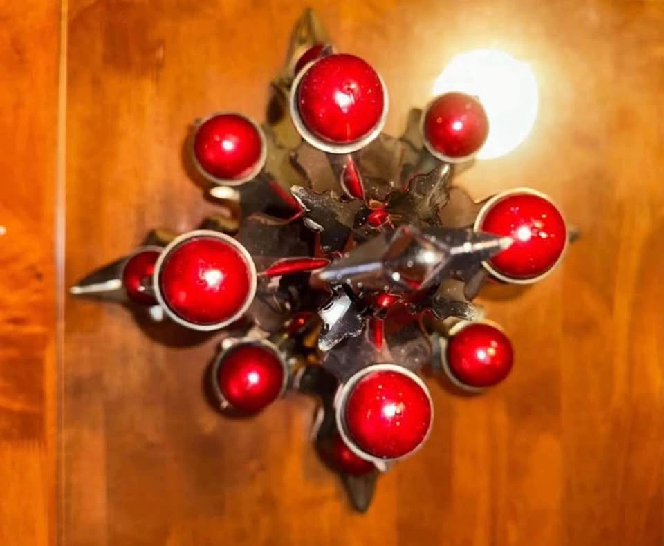 Vintage Pottery Barn Silver Christmas Tree Candelabra Holder - photo 5