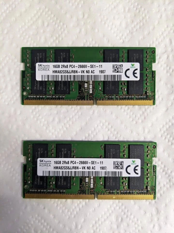 SK Hynix 32GB (2x16GB) DDR4 2666MHz SODIMM Laptop RAM