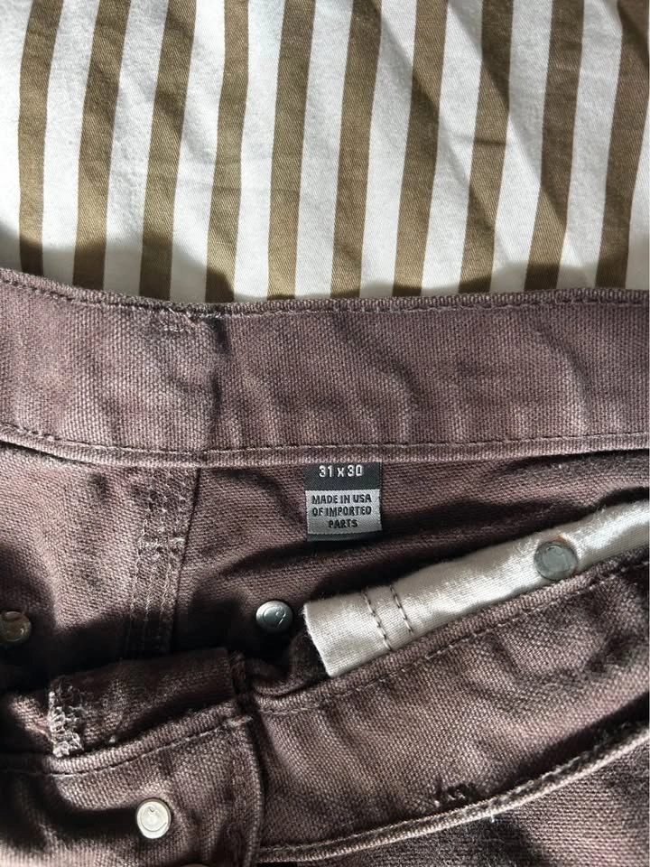 Brown Carhartt Work Pants 31x30 - photo 3