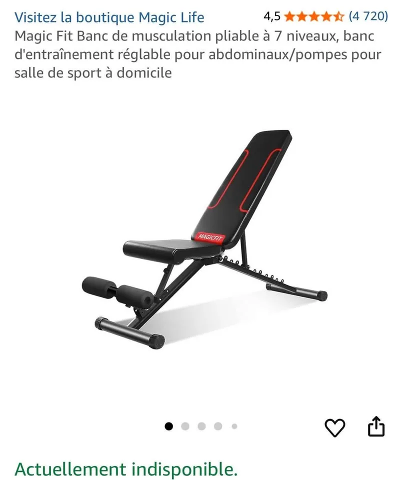 Magicfit Workout Bench | Compact, Foldable image indicator(5)