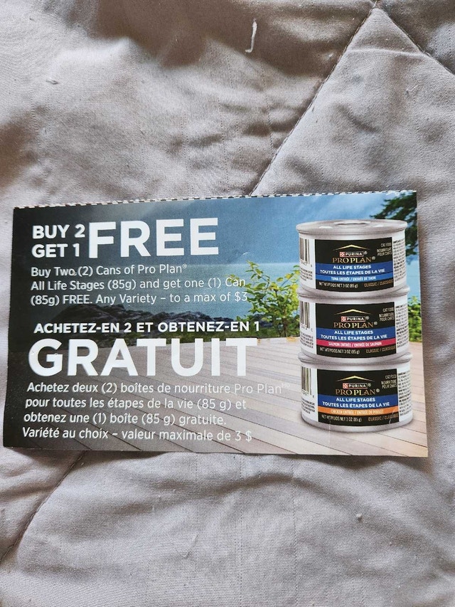 Free Purina Pro Plan Cat Food Coupon Buy 2 Get 1 Free