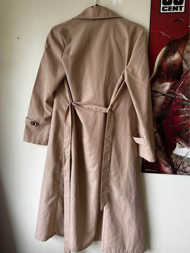 Beige Double-Breasted Trench Coat Size S - photo 2