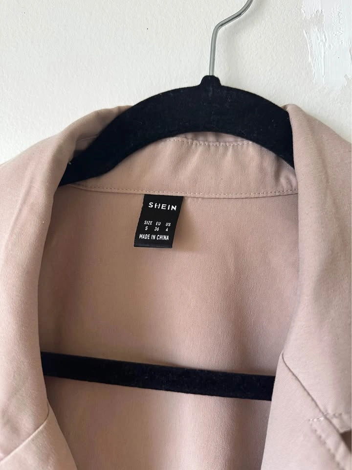 Beige Double-Breasted Trench Coat Size S - photo 3