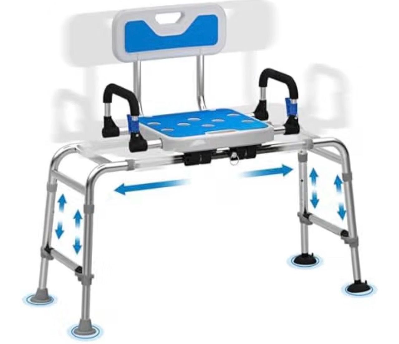 Tub Transfer Bench and Shower Chair - 500 Lbs Capacity