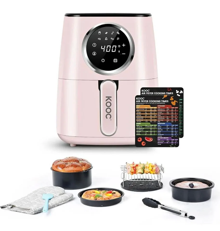 KOOC Pink Air Fryer with Accessories — 4.5 Quart | Brand New thumbnail