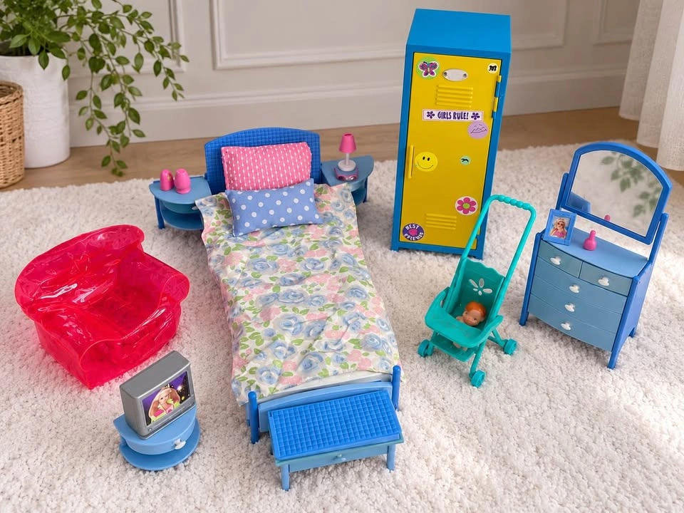 Large Mattel Barbie Collection – 10 Dolls, Furniture, Clothes - photo 2
