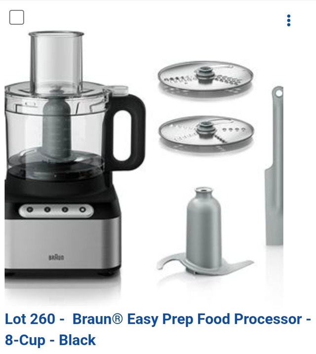 Braun® Easy Prep Food Processor - 8-Cup - Black