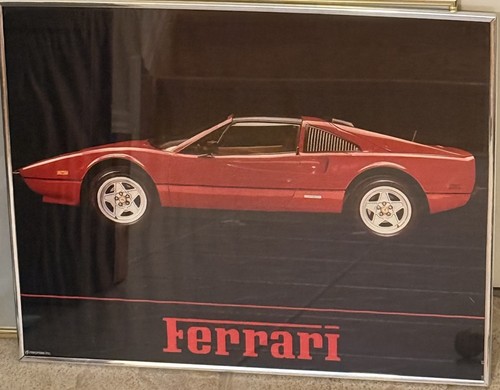 Vintage Ferrari 308 GTS Poster Framed 1980s Classic Car Photo 17
