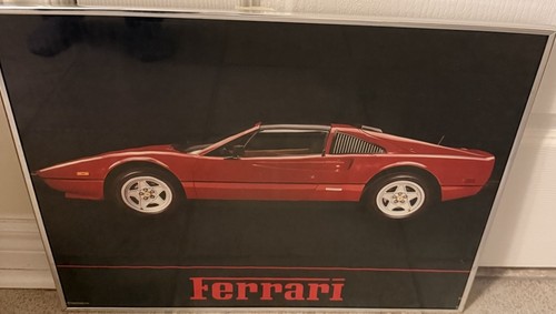 Vintage Ferrari 308 GTS Poster Framed 1980s Classic Car Photo 17 - photo 2