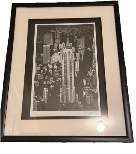 Aerial Photograph of the Empire State Building New York Framed