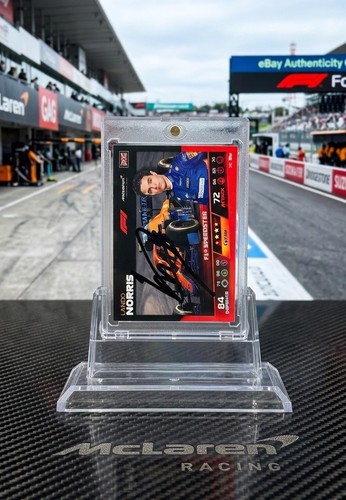 F1 Lando Norris Hand Signed 2021 Card With Case + Stand