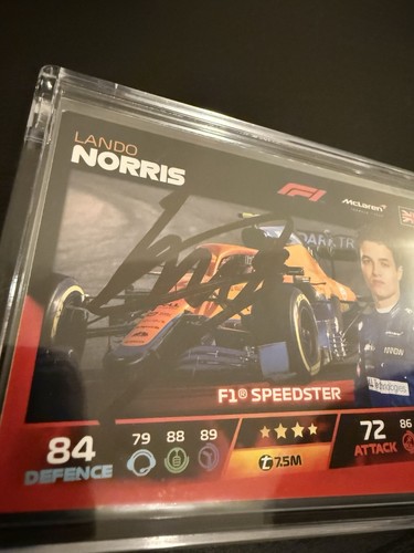 F1 Lando Norris Hand Signed 2021 Card With Case + Stand - photo 2
