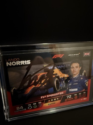 F1 Lando Norris Hand Signed 2021 Card With Case + Stand - photo 3