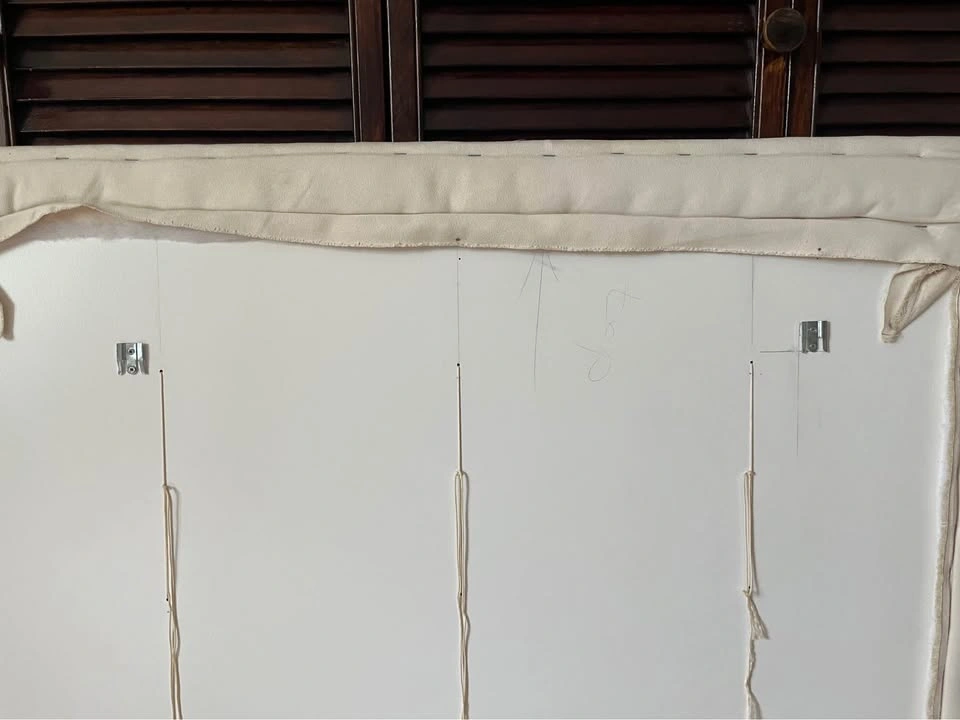 Twin Upholstered Headboard – Cream Tufted Padded Design – 41” Wi - photo 2