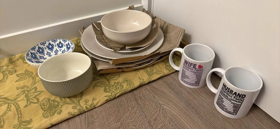 Kitchen Starter Bundle (Dishes, Rack & Accessories)