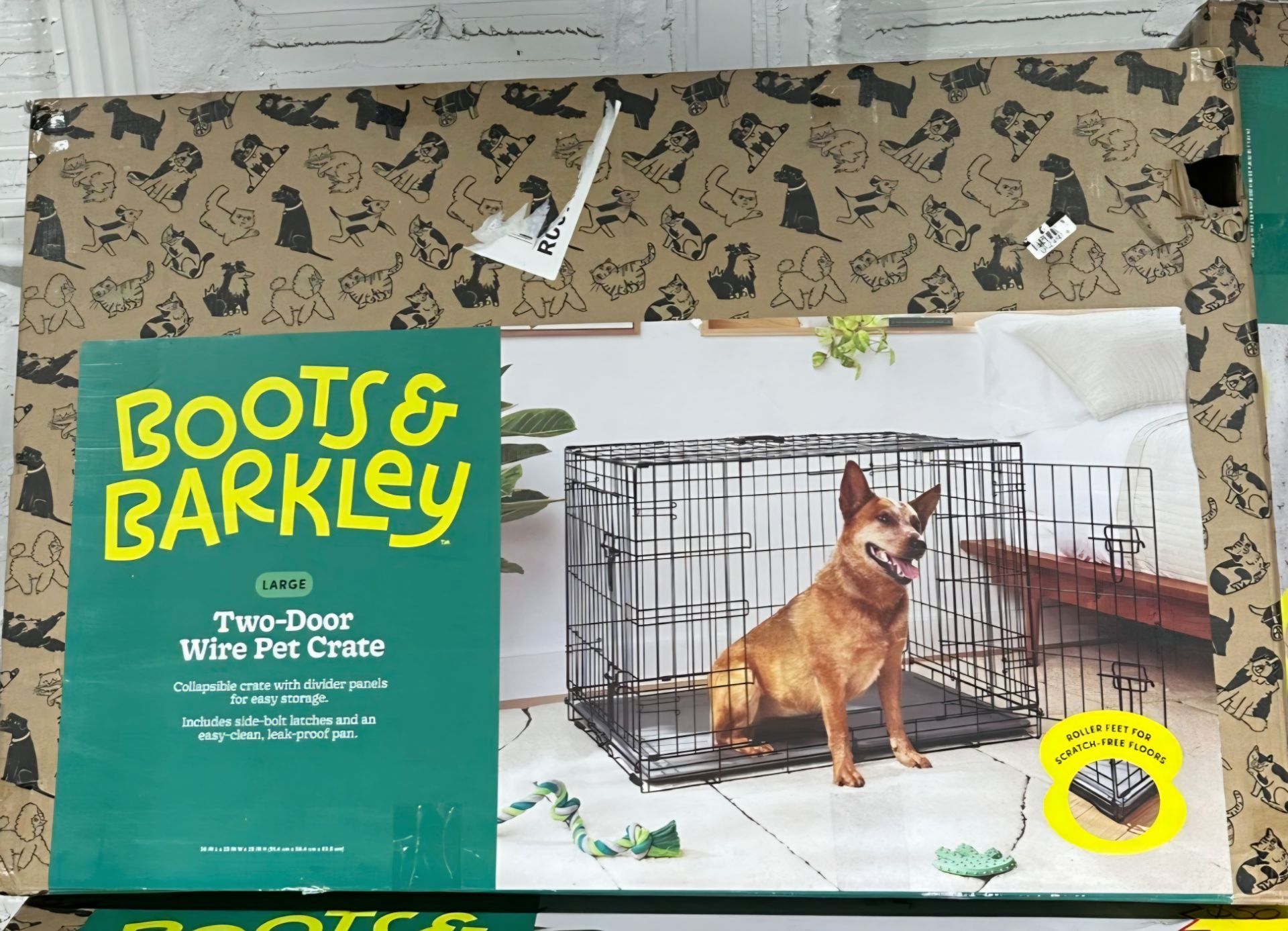 Boots & Barkley Large Two-Door Wire Pet Crate
