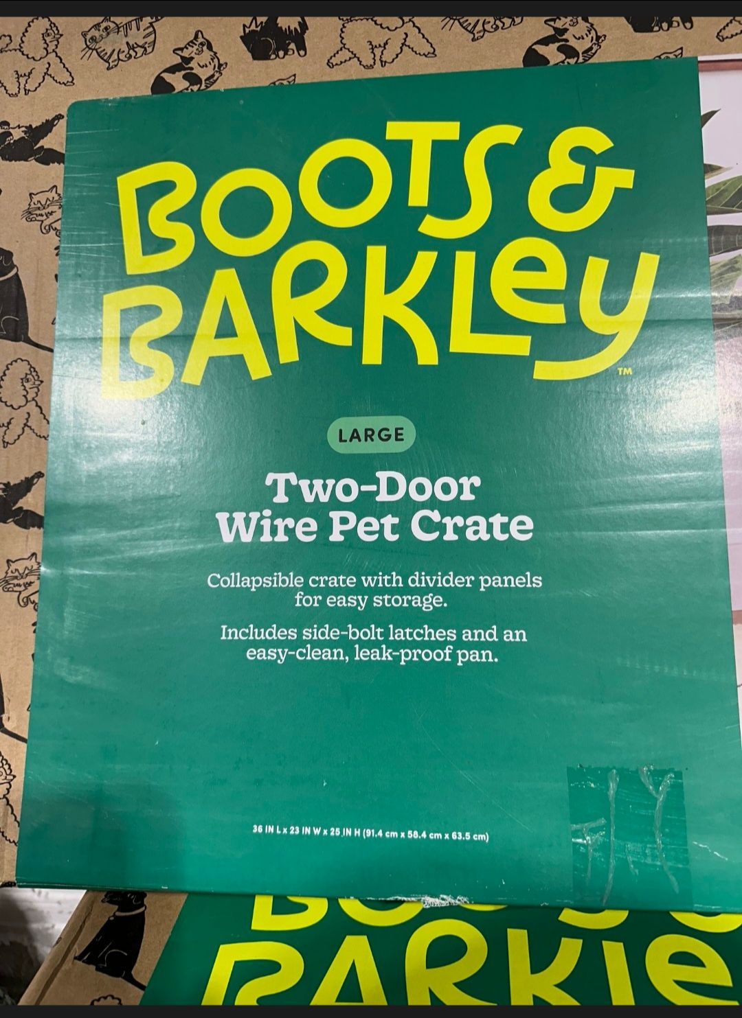 Boots & Barkley Large Two-Door Wire Pet Crate - photo 2