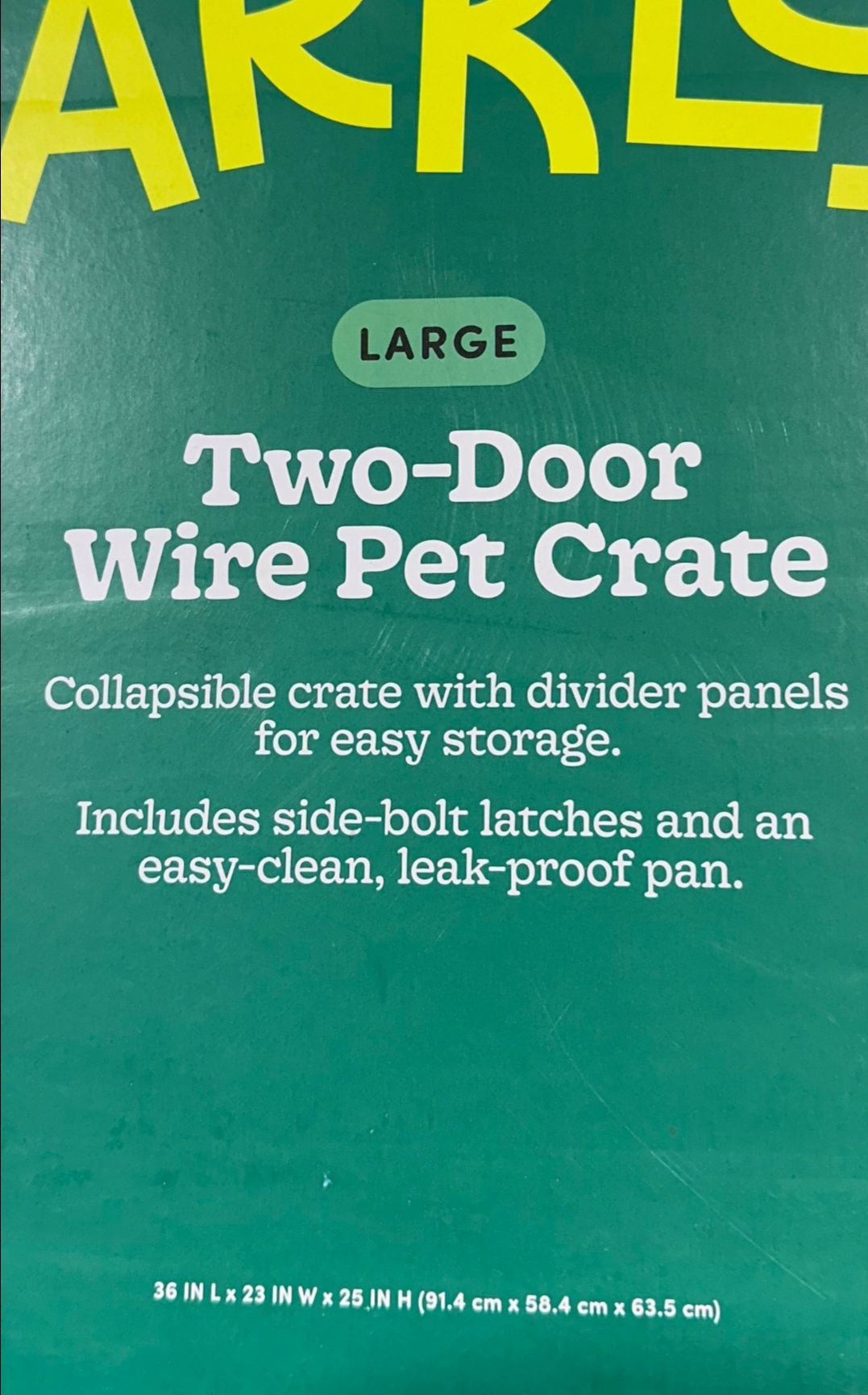 Boots & Barkley Large Two-Door Wire Pet Crate - photo 3