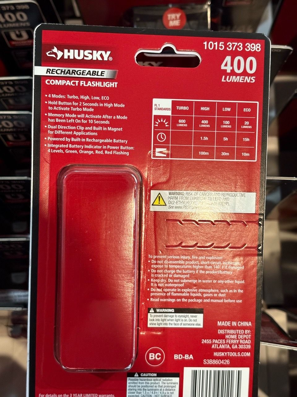 Husky Rechargeable Compact Flashlight 400 Lumens - photo 2