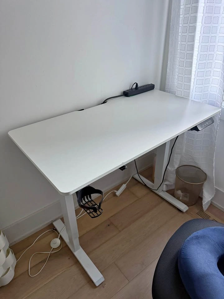 White Electric Standing Desk