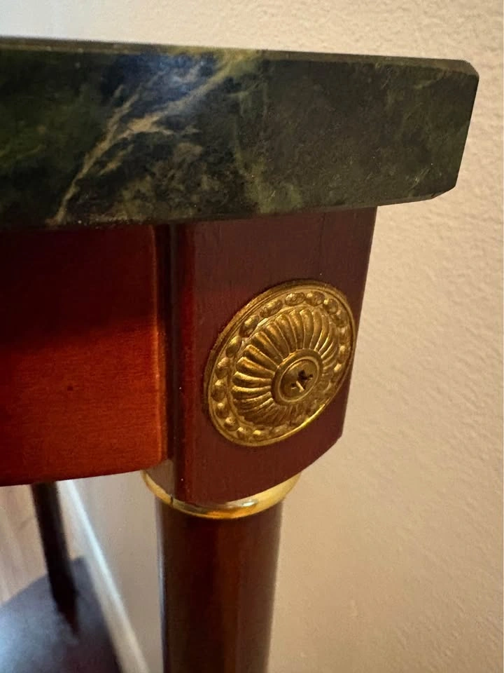 Vintage Bombay Company Neoclassical Marble-Top Console Table - photo 4