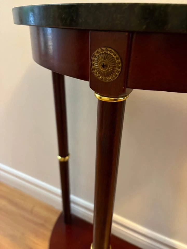 Vintage Bombay Company Neoclassical Marble-Top Console Table - photo 5