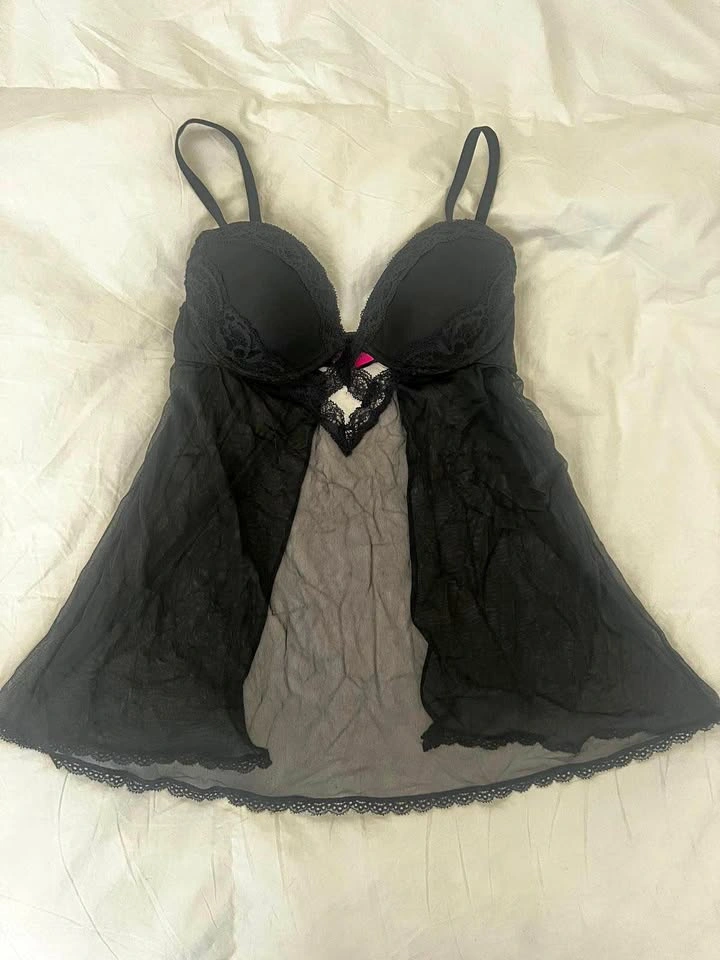 La Senza Black Lace Babydoll Lingerie