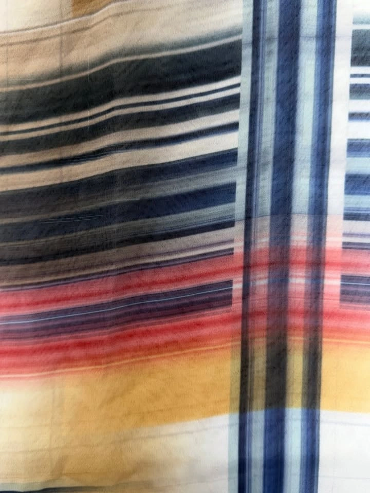 Michael Tyler Abstract Plaid Chiffon Tunic Top - Size Large (NWO - photo 2