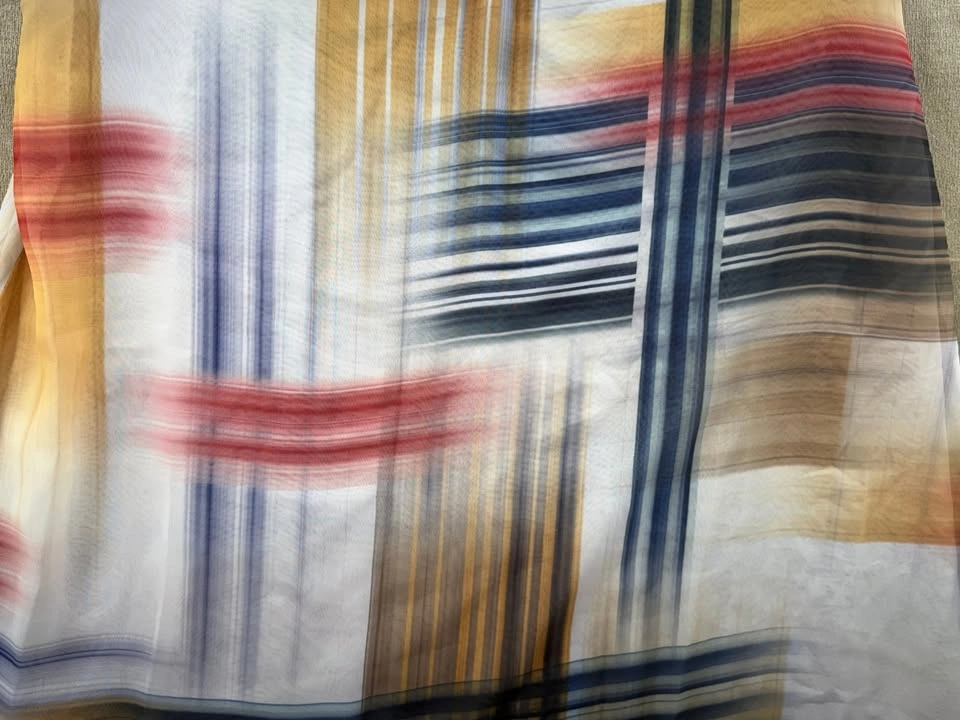 Michael Tyler Abstract Plaid Chiffon Tunic Top - Size Large (NWO - photo 4